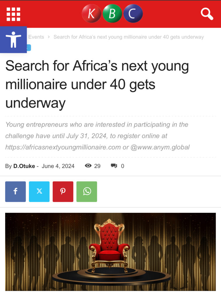 Search for Africa’s next young millionaire under 40 gets underway